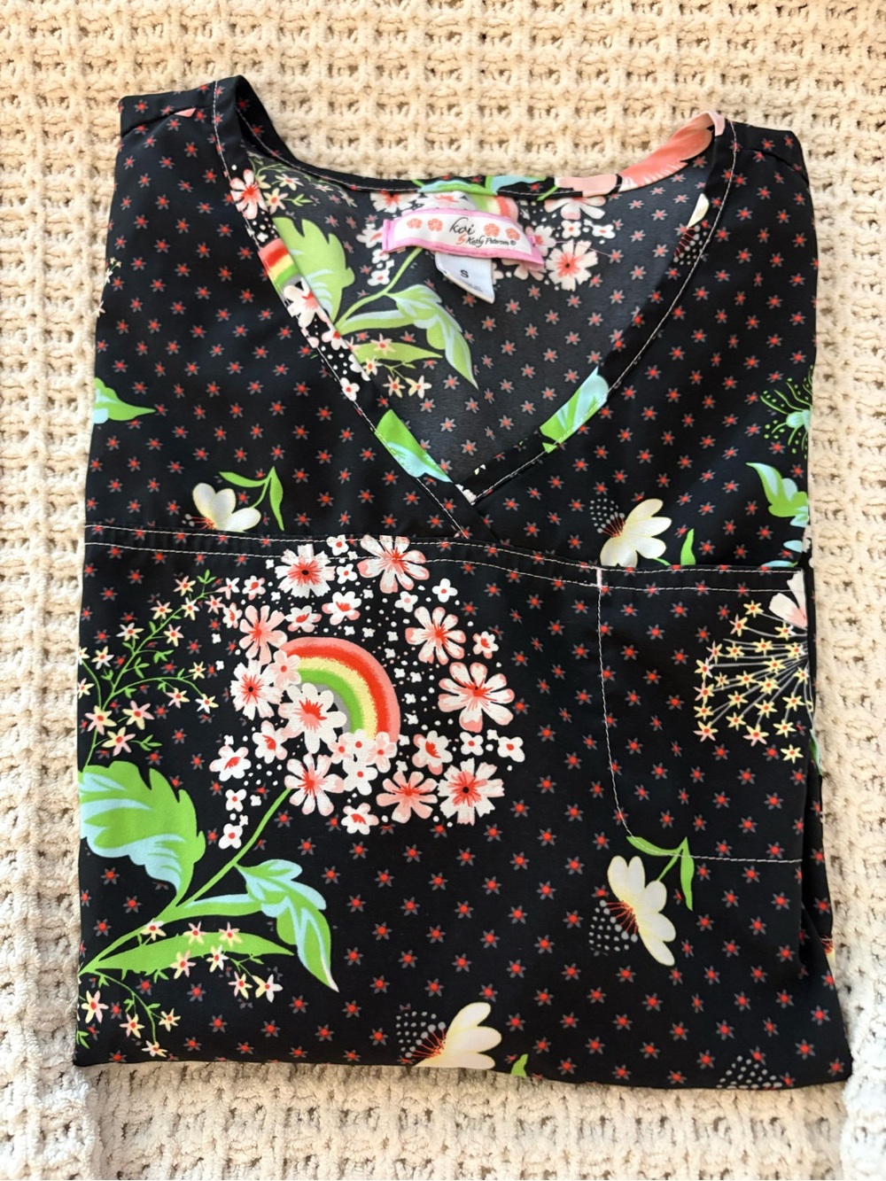 Koi by Kathy Peterson Women's Black Floral Top